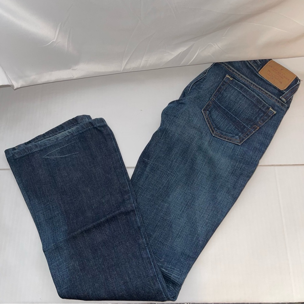 American Eagle Women's Jeans Low Rise Super Stretch Artist Blue Size 8 R